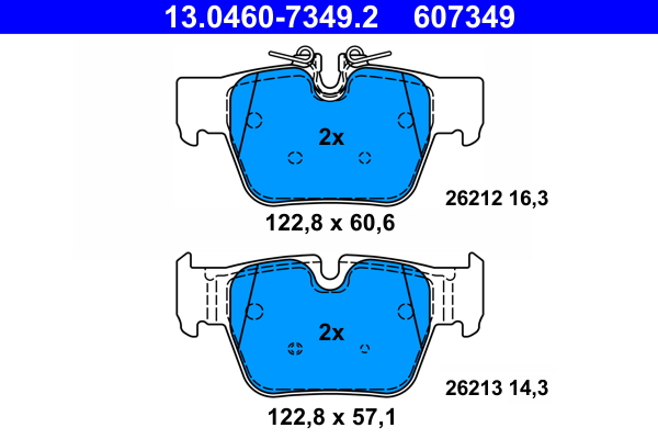 Set placute frana,frana disc 13.0460-7349.2 ATE