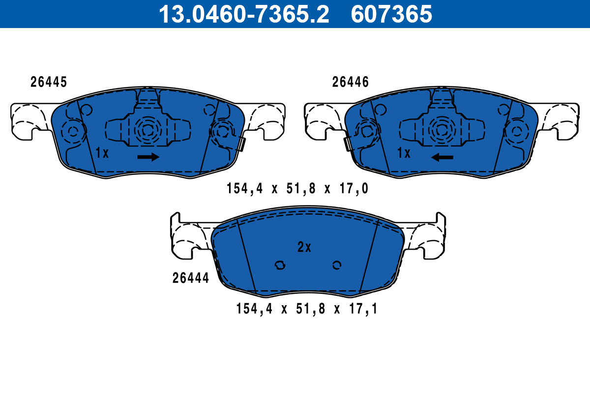 Set placute frana,frana disc 13.0460-7365.2 ATE