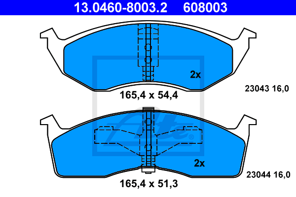 Set placute frana,frana disc 13.0460-8003.2 ATE