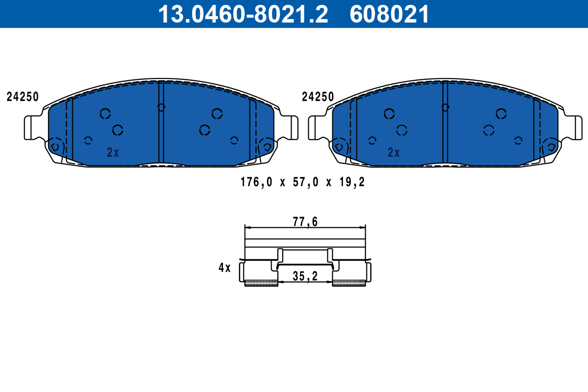 Set placute frana,frana disc 13.0460-8021.2 ATE