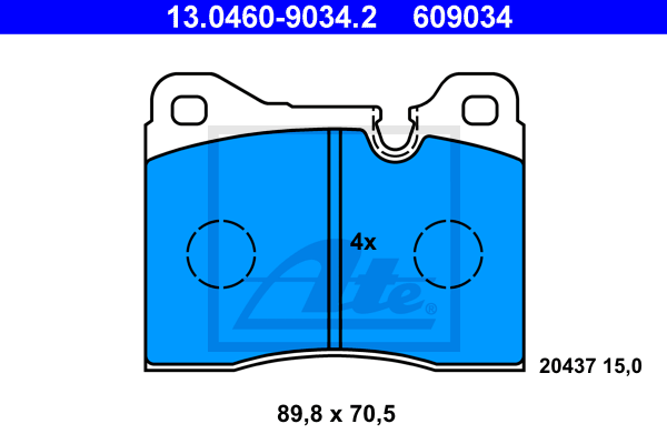 Set placute frana,frana disc 13.0460-9034.2 ATE