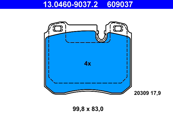 Set placute frana,frana disc 13.0460-9037.2 ATE