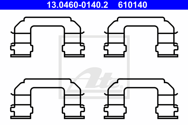 Set accesorii, placute frana 13.0460-0140.2 ATE