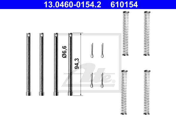 Set accesorii, placute frana 13.0460-0154.2 ATE