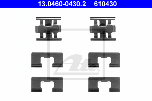 Set accesorii, placute frana 13.0460-0430.2 ATE