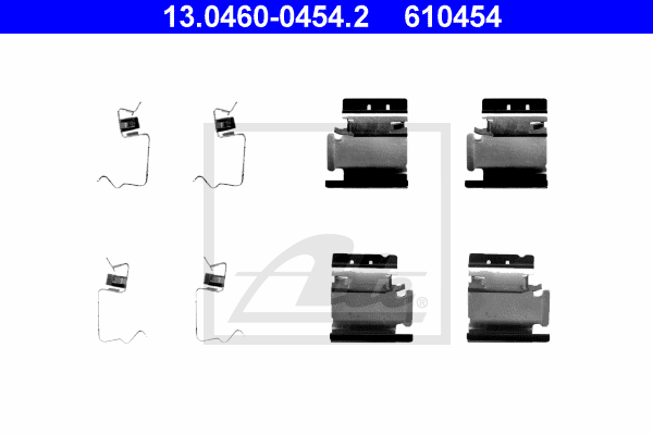 Set accesorii, placute frana 13.0460-0454.2 ATE