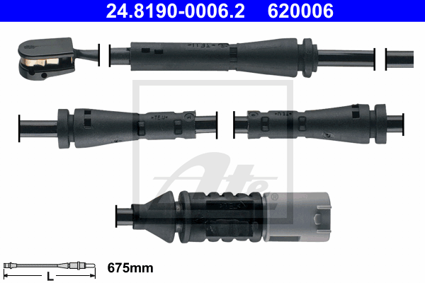 Senzor de avertizare,uzura placute de frana 24.8190-0006.2 ATE