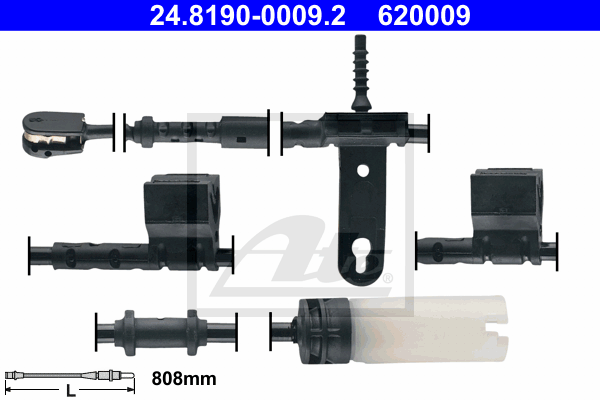 Senzor de avertizare,uzura placute de frana 24.8190-0009.2 ATE