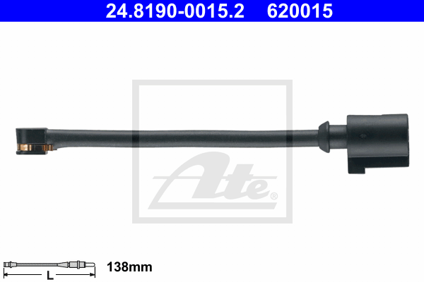 Senzor de avertizare,uzura placute de frana 24.8190-0015.2 ATE