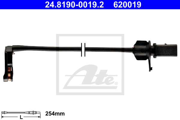 Senzor de avertizare,uzura placute de frana 24.8190-0019.2 ATE