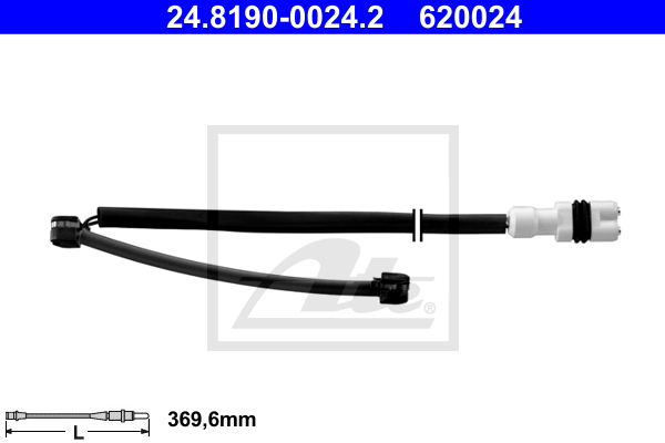 Senzor de avertizare,uzura placute de frana 24.8190-0024.2 ATE