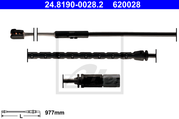 Senzor de avertizare,uzura placute de frana 24.8190-0028.2 ATE