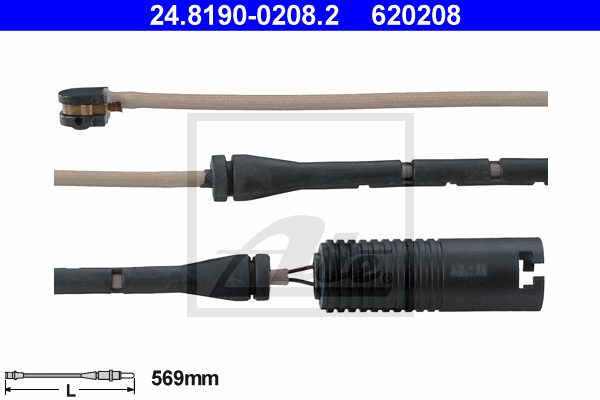 Senzor de avertizare,uzura placute de frana 24.8190-0208.2 ATE