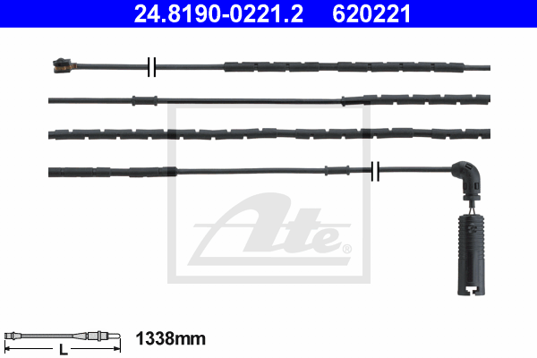 Senzor de avertizare,uzura placute de frana 24.8190-0221.2 ATE