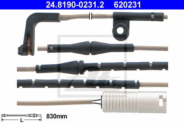 Senzor de avertizare,uzura placute de frana 24.8190-0231.2 ATE