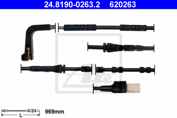 Senzor de avertizare,uzura placute de frana 24.8190-0263.2 ATE