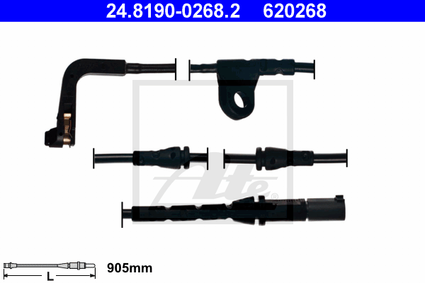 Senzor de avertizare,uzura placute de frana 24.8190-0268.2 ATE