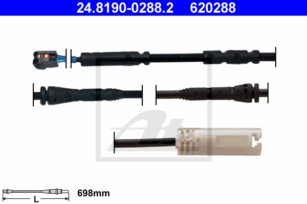 Senzor de avertizare,uzura placute de frana 24.8190-0288.2 ATE