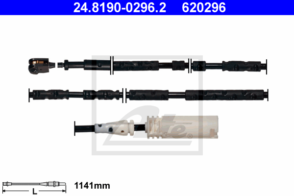 Senzor de avertizare,uzura placute de frana 24.8190-0296.2 ATE