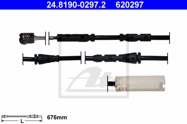 Senzor de avertizare,uzura placute de frana 24.8190-0297.2 ATE