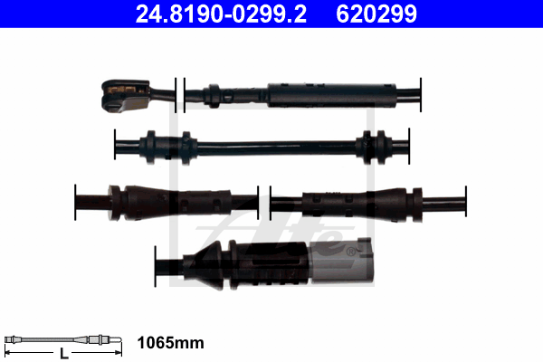 Senzor de avertizare,uzura placute de frana 24.8190-0299.2 ATE