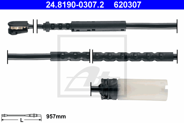 Senzor de avertizare,uzura placute de frana 24.8190-0307.2 ATE