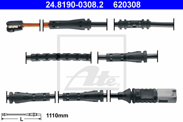 Senzor de avertizare,uzura placute de frana 24.8190-0308.2 ATE