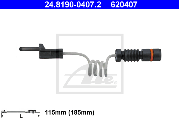 Senzor de avertizare,uzura placute de frana 24.8190-0407.2 ATE