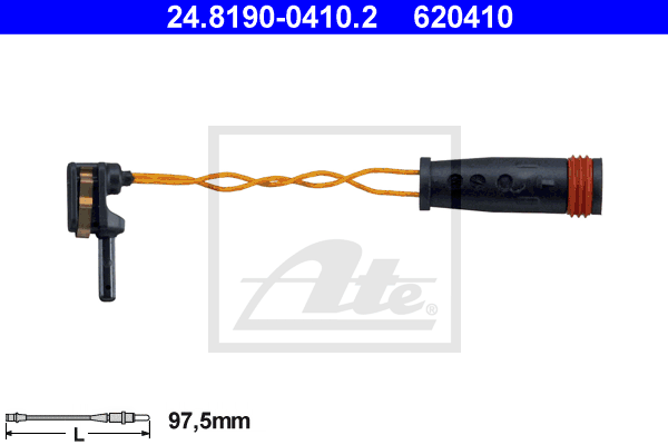 Senzor de avertizare,uzura placute de frana 24.8190-0410.2 ATE