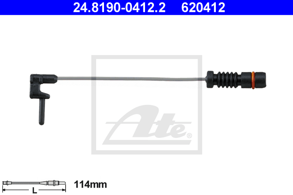 Senzor de avertizare,uzura placute de frana 24.8190-0412.2 ATE