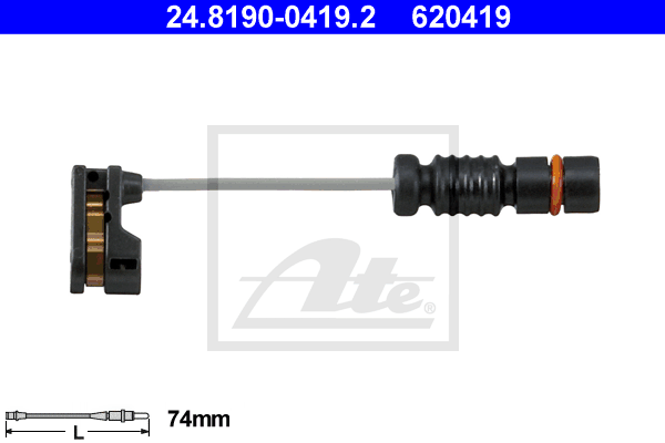 Senzor de avertizare,uzura placute de frana 24.8190-0419.2 ATE