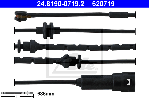 Senzor de avertizare,uzura placute de frana 24.8190-0719.2 ATE