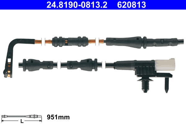 Senzor de avertizare,uzura placute de frana 24.8190-0813.2 ATE