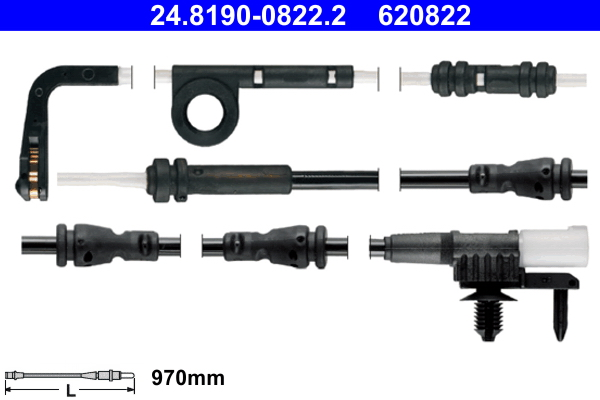 Senzor de avertizare,uzura placute de frana 24.8190-0822.2 ATE