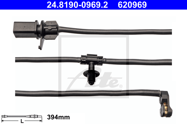 Senzor de avertizare,uzura placute de frana 24.8190-0969.2 ATE