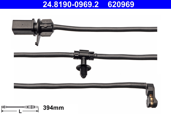 Senzor de avertizare,uzura placute de frana 24.8190-0969.2 ATE