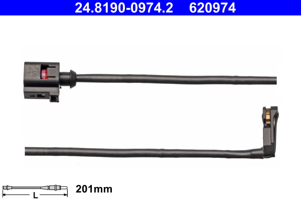 Senzor de avertizare,uzura placute de frana 24.8190-0974.2 ATE