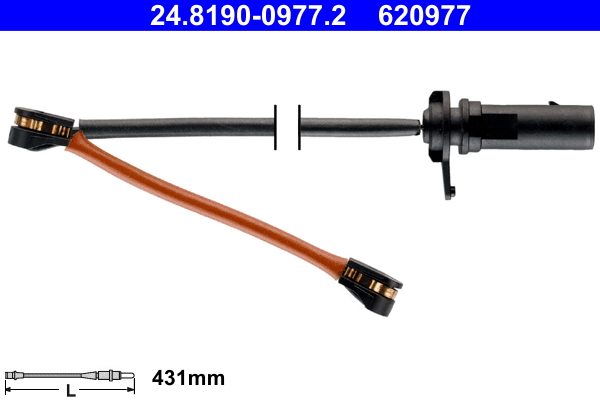 Senzor de avertizare,uzura placute de frana 24.8190-0977.2 ATE