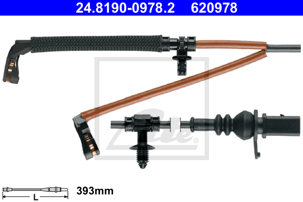 Senzor de avertizare,uzura placute de frana 24.8190-0978.2 ATE