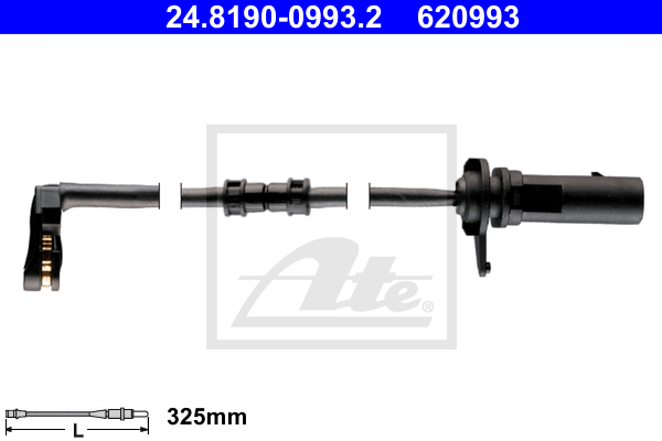 Senzor de avertizare,uzura placute de frana 24.8190-0993.2 ATE