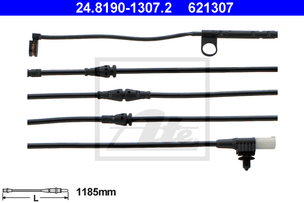 Senzor de avertizare,uzura placute de frana 24.8190-1307.2 ATE