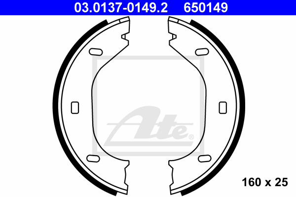 Set saboti frana, frana de mana 03.0137-0149.2 ATE