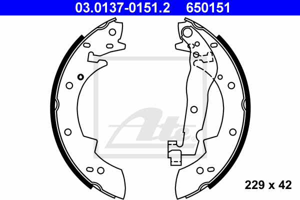 Set saboti frana 03.0137-0151.2 ATE