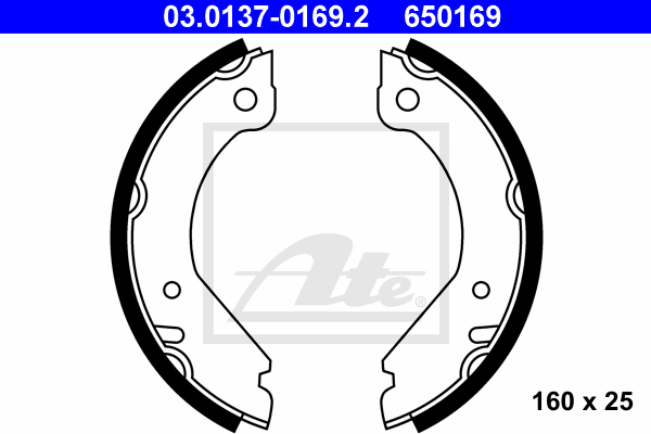 Set saboti frana, frana de mana 03.0137-0169.2 ATE