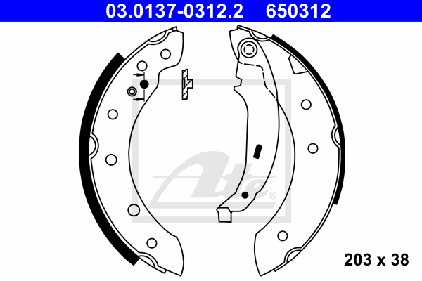 Set saboti frana 03.0137-0312.2 ATE