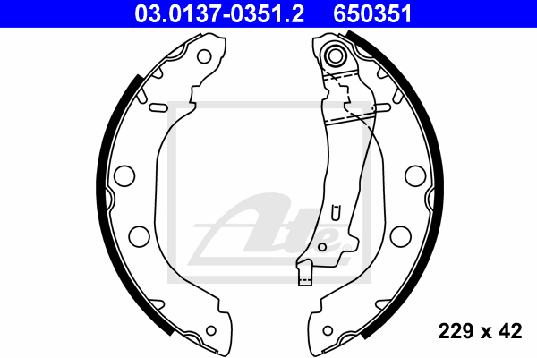 Set saboti frana 03.0137-0351.2 ATE