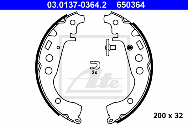 Set saboti frana 03.0137-0364.2 ATE