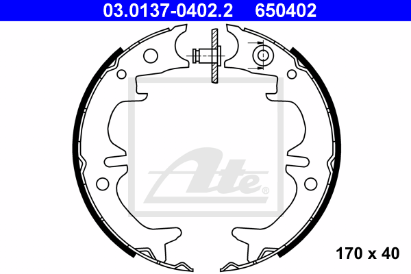 Set saboti frana, frana de mana 03.0137-0402.2 ATE