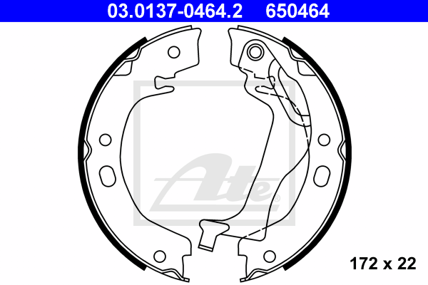 Set saboti frana, frana de mana 03.0137-0464.2 ATE