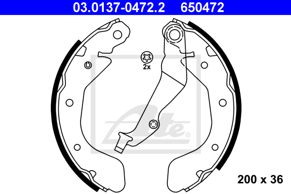 Set saboti frana 03.0137-0472.2 ATE